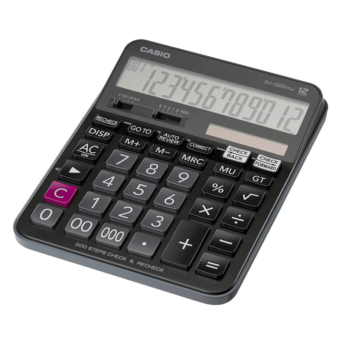 CASIO DJ-120D Plus Tischrechner schwarz | DJ-120D PLUS