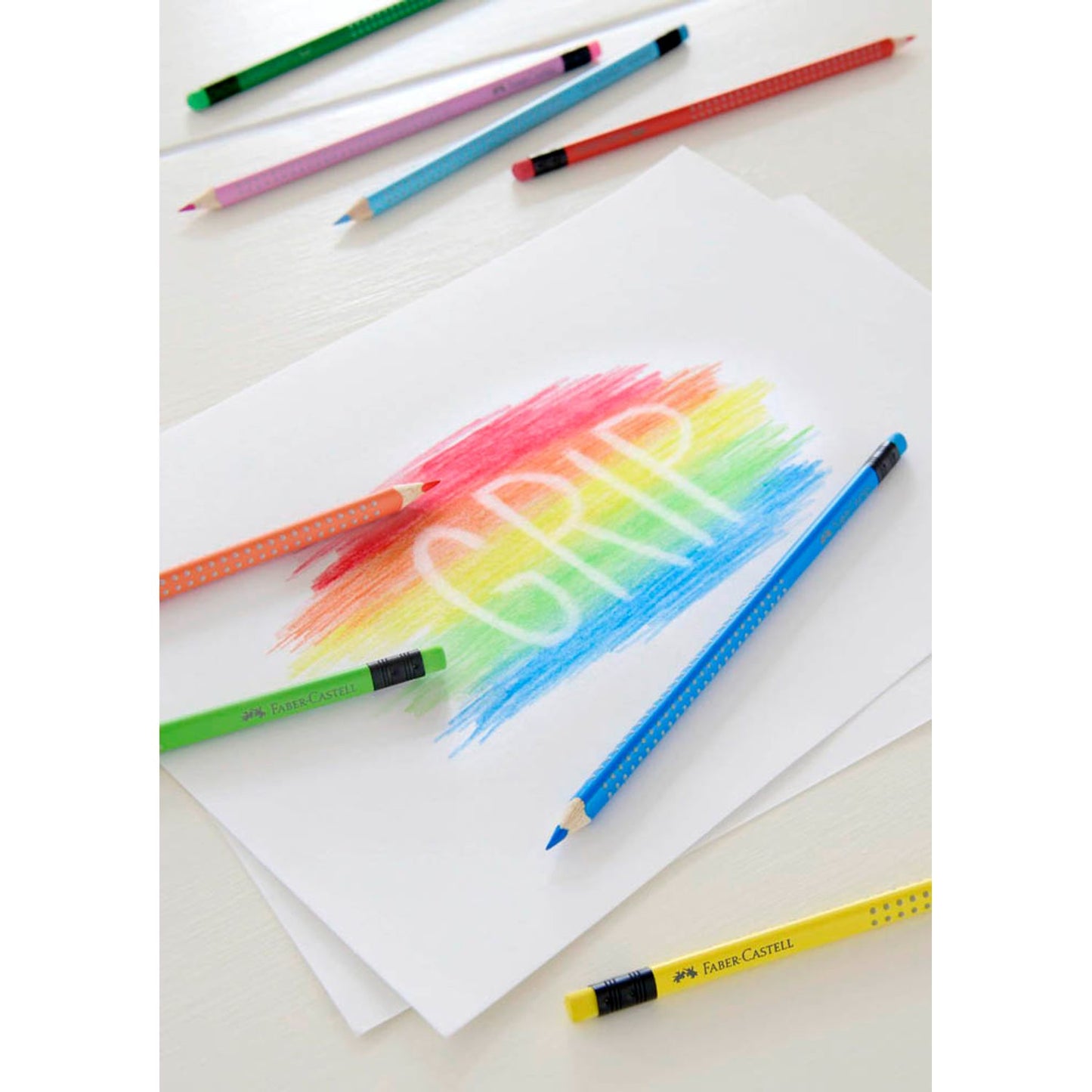 FABER-CASTELL Radierbare Grip Buntstifte farbsortiert | 116613 | 1 Pack = 10 St.