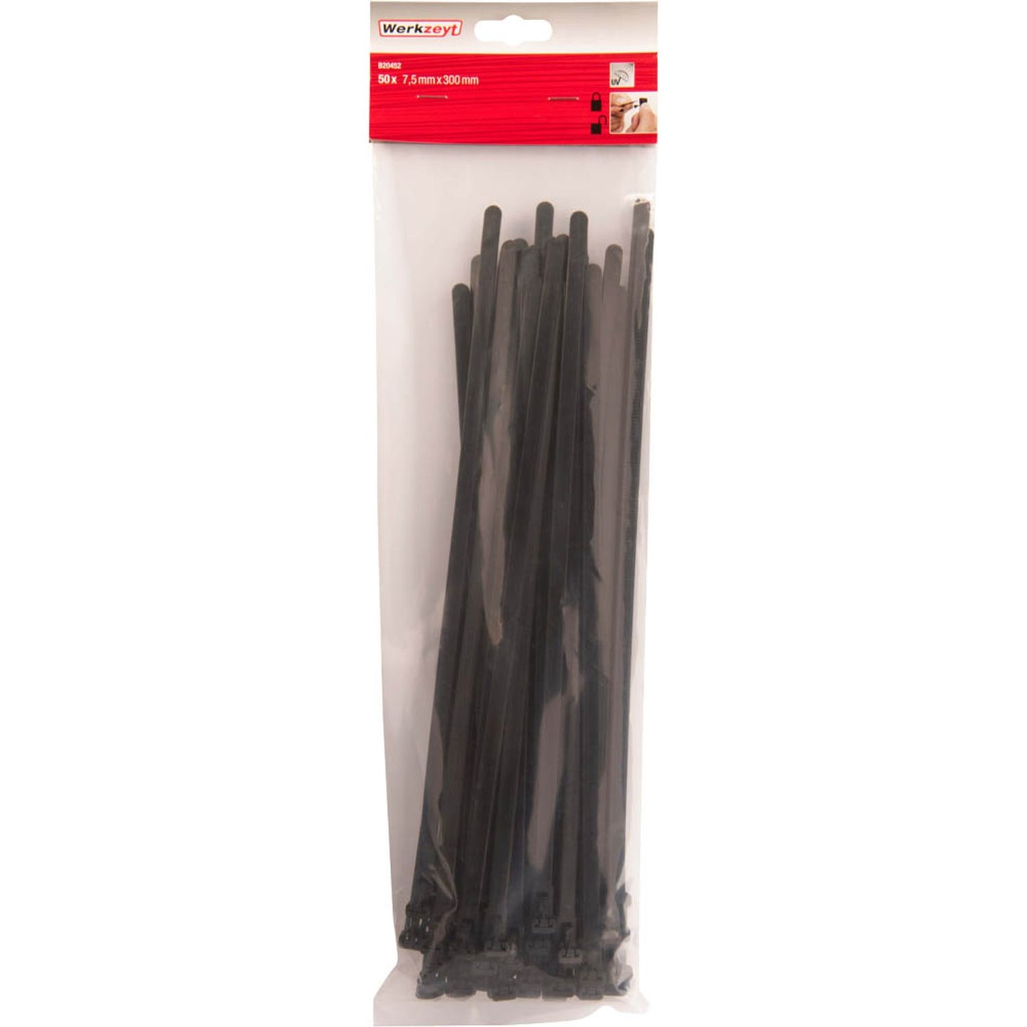 Werkzeyt Kabelbinder schwarz | B20452 | 1 Pack = 50 St.