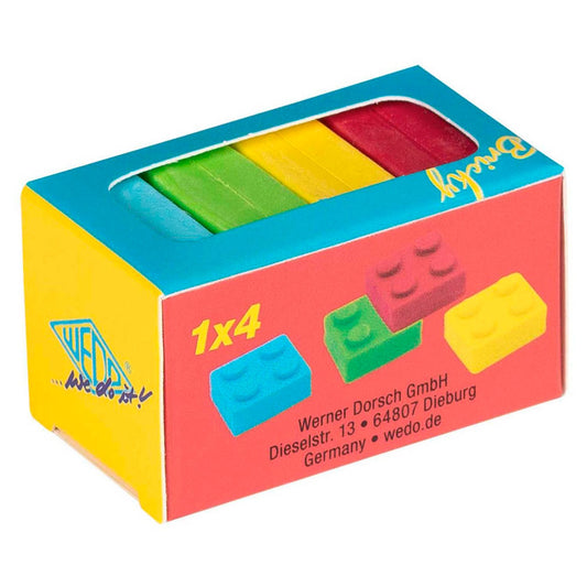 WEDO Radiergummis Bricky | 5994799 | 1 Pack = 4 St.