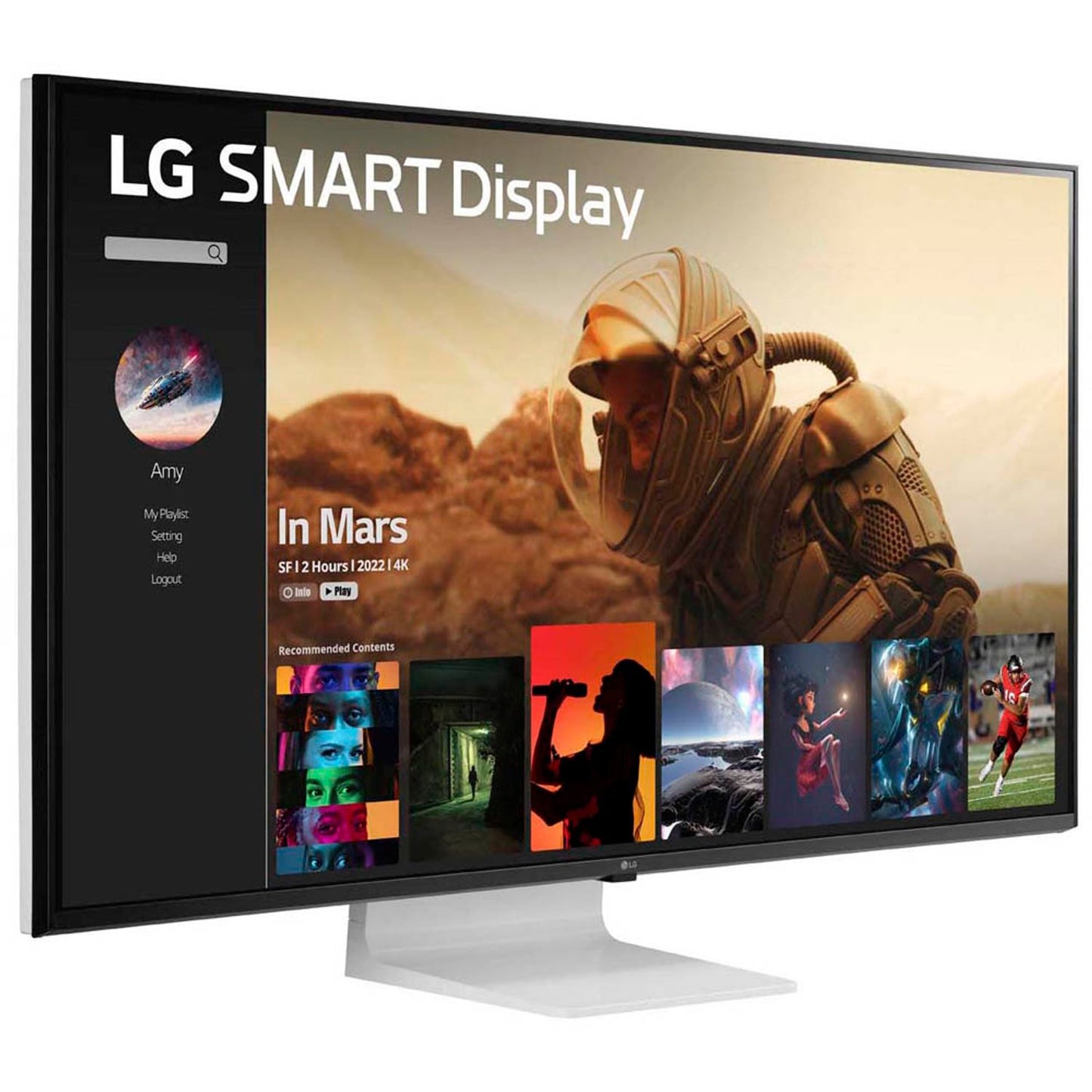 LG Smart Display Monitor 108,0 cm (43,0 Zoll) weiß | 43SQ700S-W