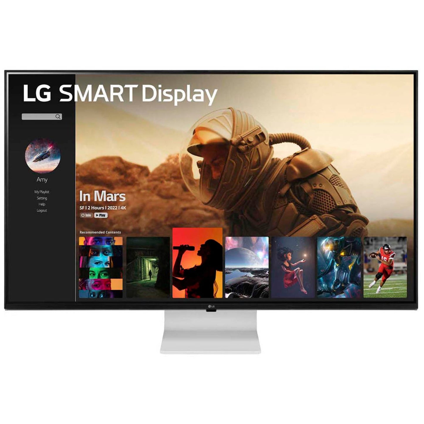 LG Smart Display Monitor 108,0 cm (43,0 Zoll) weiß | 43SQ700S-W
