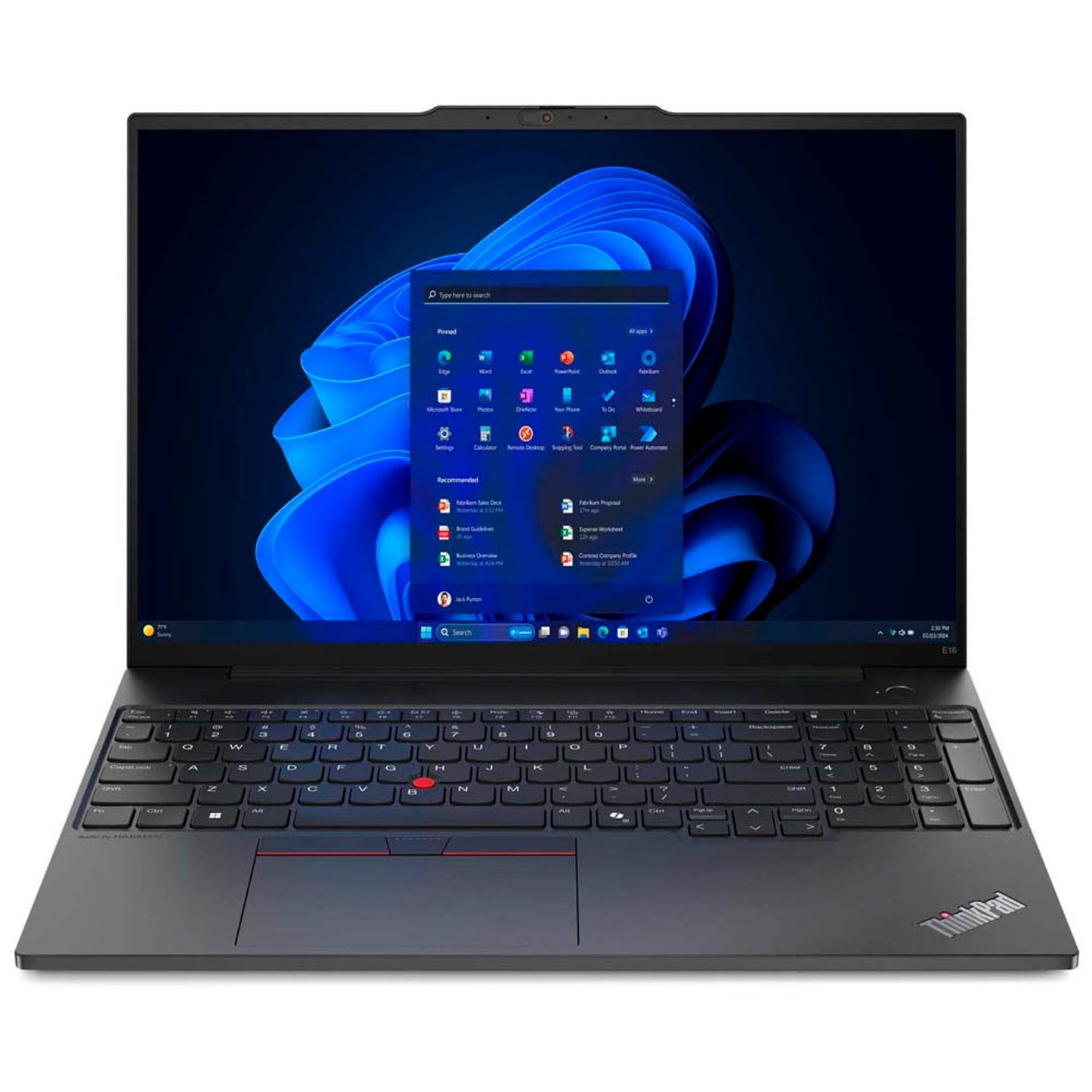 Lenovo ThinkPad E16 Gen 2 (AMD) Notebook 40,6 cm (16,0 Zoll), 16 GB RAM, 512 GB SSD, AMD Ryzen 7 7735HS | 21M5002GGE