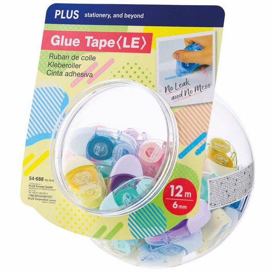 PLUS JAPAN LE JAR Kleberoller dauerhaft | 54688 | 1 Pack = 30 St.
