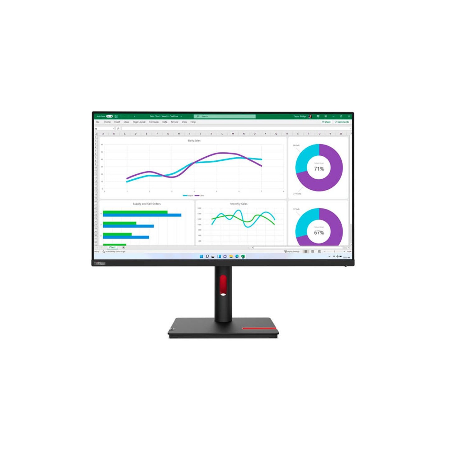 Lenovo ThinkVision T32h-30 Monitor 80,0 cm (32,0 Zoll) schwarz | 63D3GAT1EU