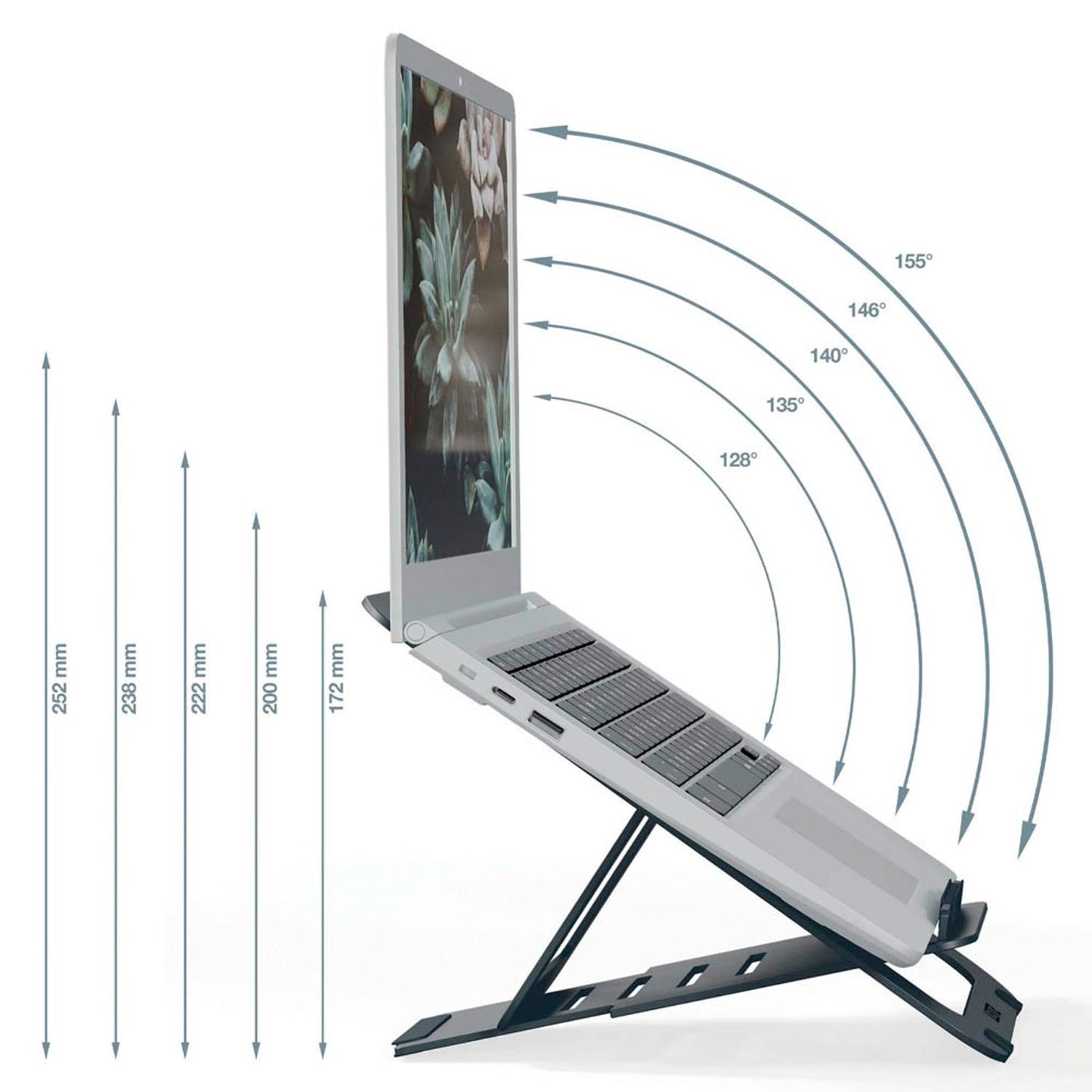 LEITZ Notebook-Ständer Ergo Ultraflach dunkelgrau | 63460089