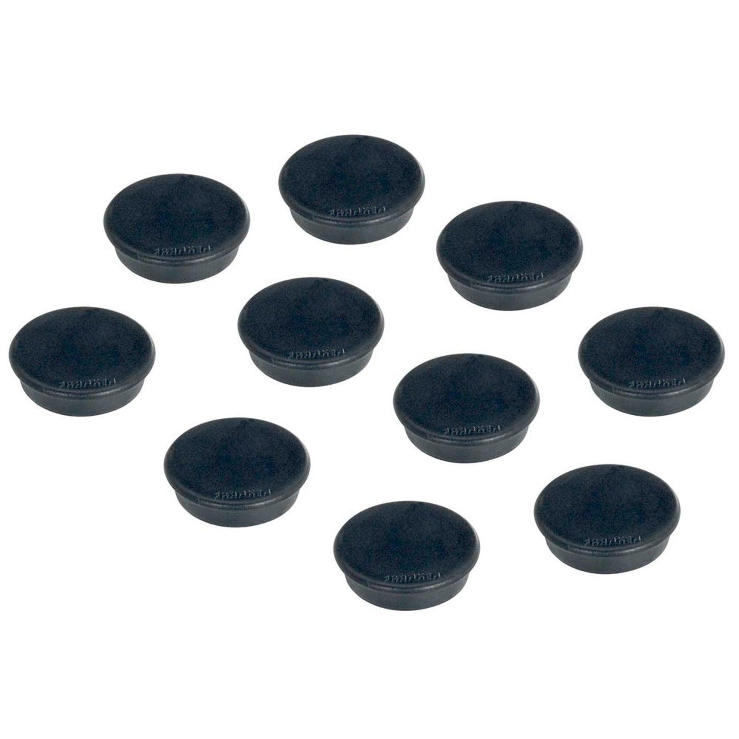 FRANKEN Magnet schwarz, Kunststoff Ø 3,8 cm | HMS36 10 | 1 Pack = 10 St.