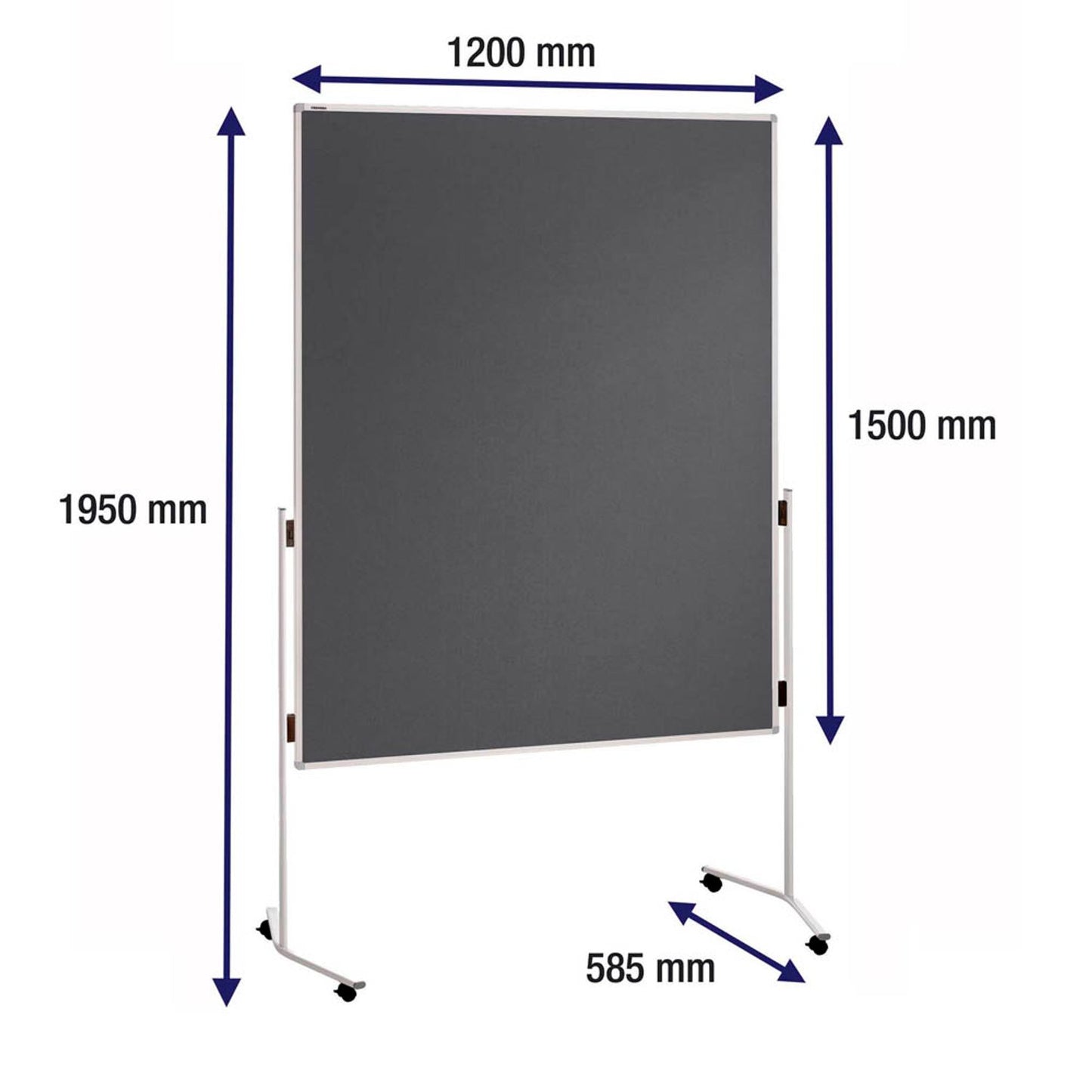 FRANKEN Moderationswand ECO 120,0 x 150,0 cm grau | ECO-UMTF12R