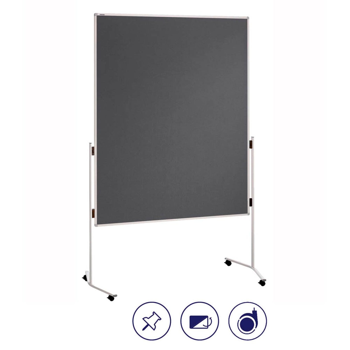 FRANKEN Moderationswand ECO 120,0 x 150,0 cm grau | ECO-UMTF12R