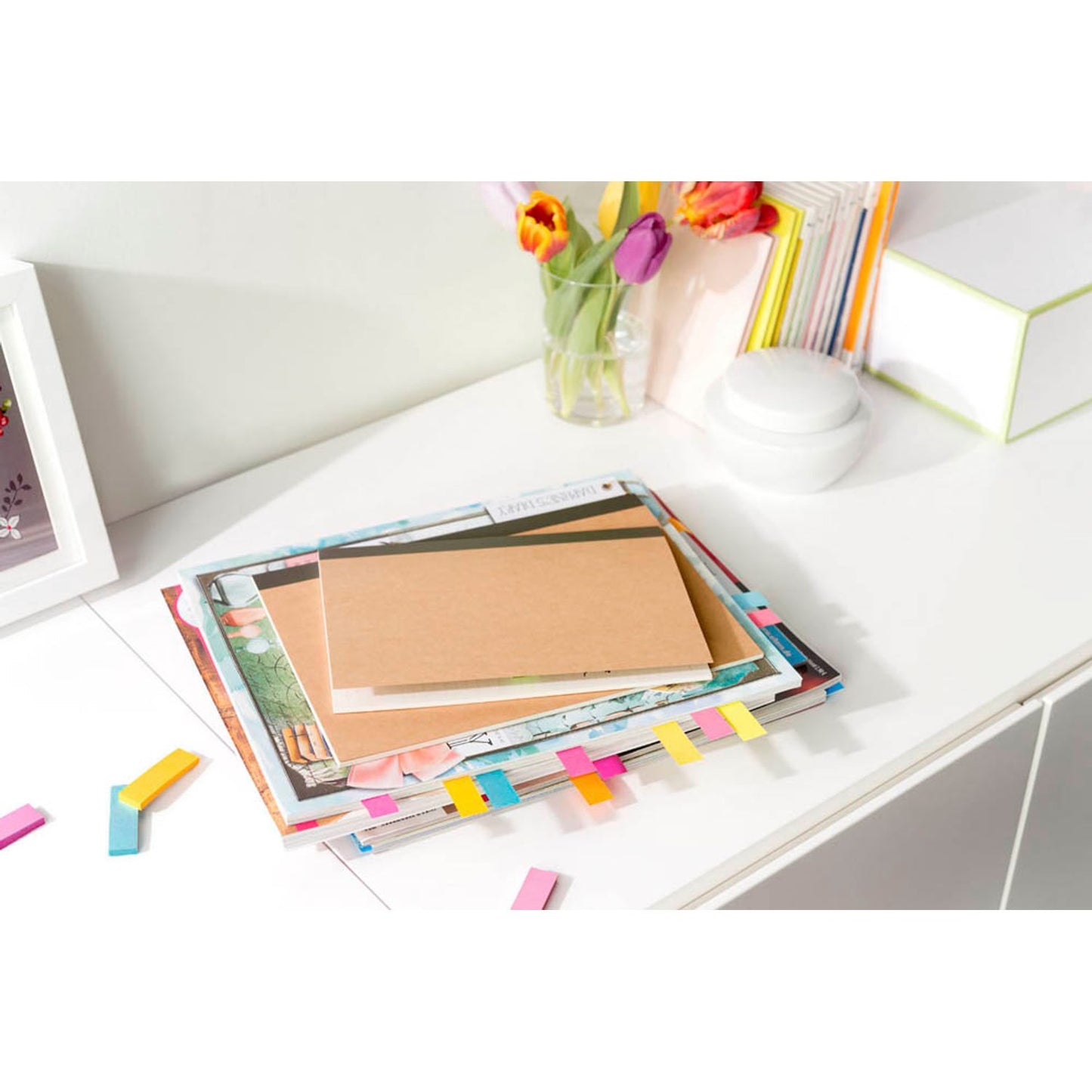 Post-it® Mini Haftmarker farbsortiert 5x 20 Streifen | 683HF5 | 1 Pack = 5x 20 Streifen
