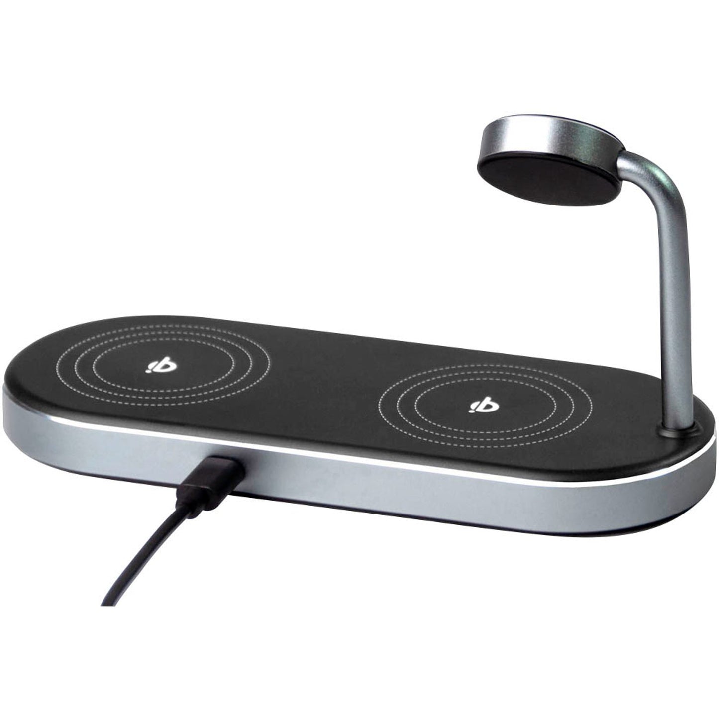 verbatim WCS-03 3in1 Induktive Ladestation schwarz, silber, Kabellänge: 1,5 m, 2x15 Watt | 49557