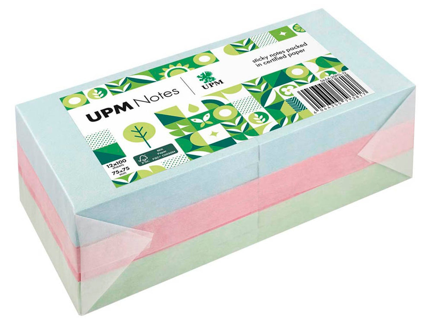UPM Notes Pastellmix Haftnotizen doppelte Haftung farbsortiert