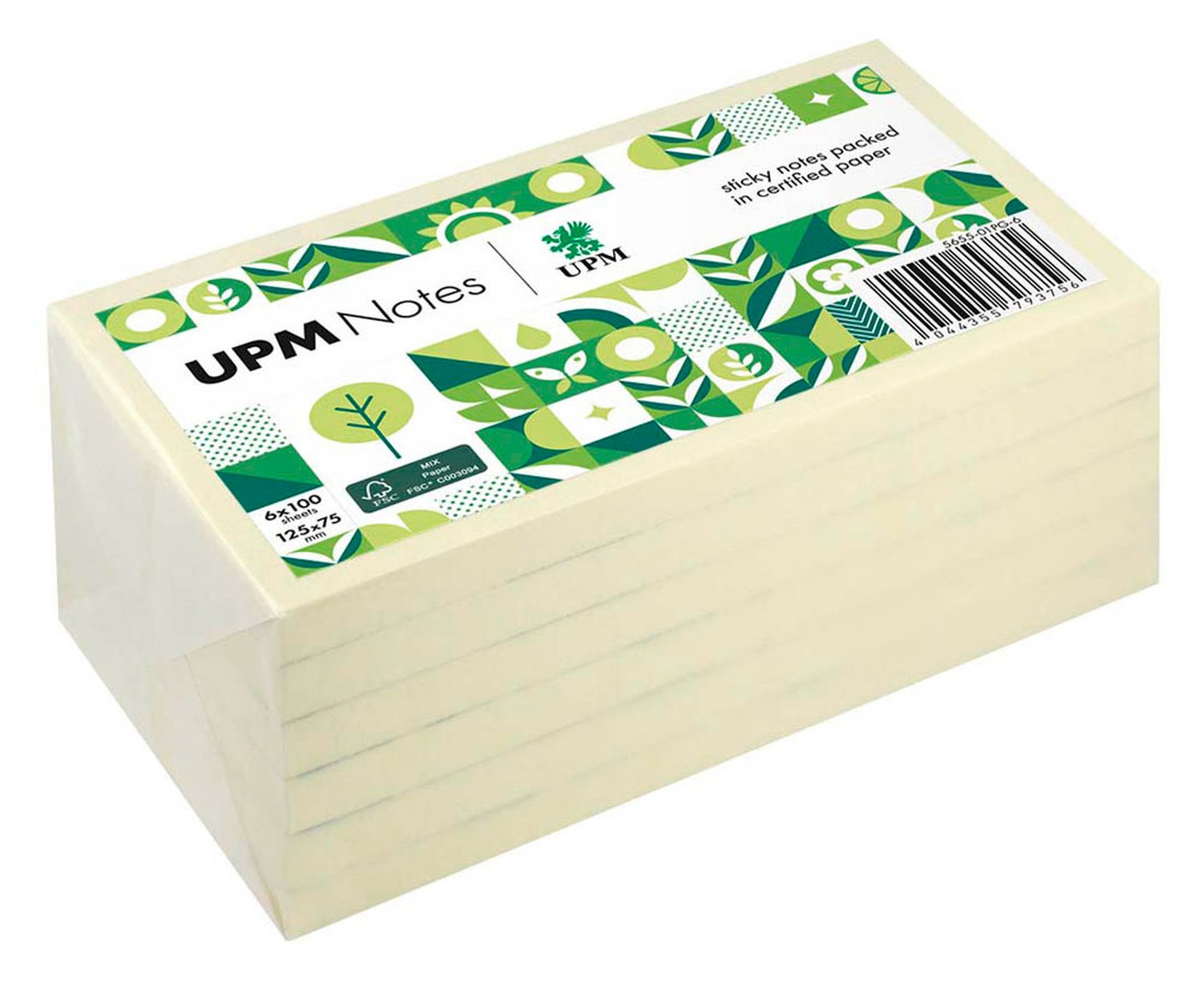 UPM Notes Haftnotizen doppelte Haftung gelb, Blöcke