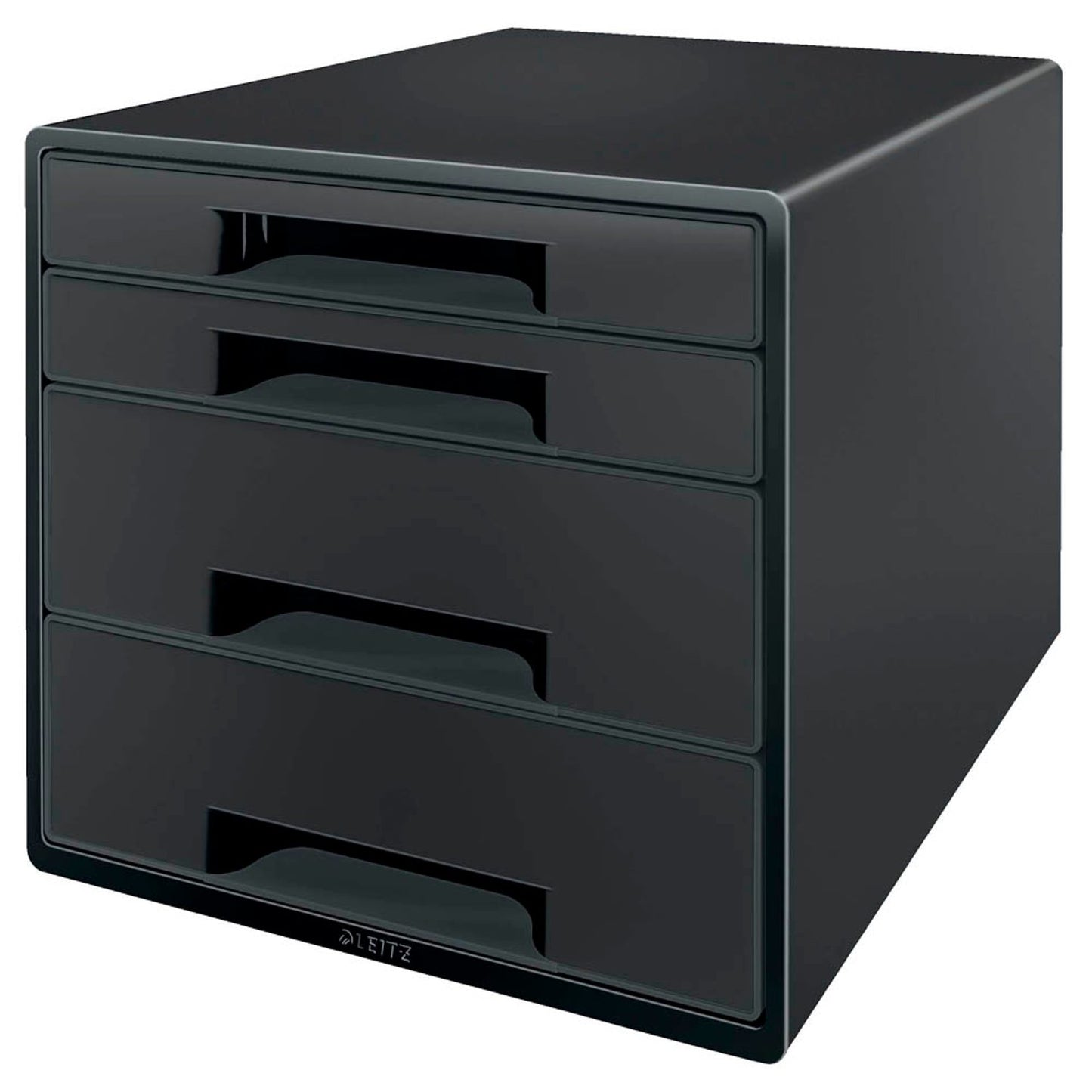 LEITZ Schubladenbox CUBE schwarz/grau , DIN A4 mit 4 Schubladen | 53720095