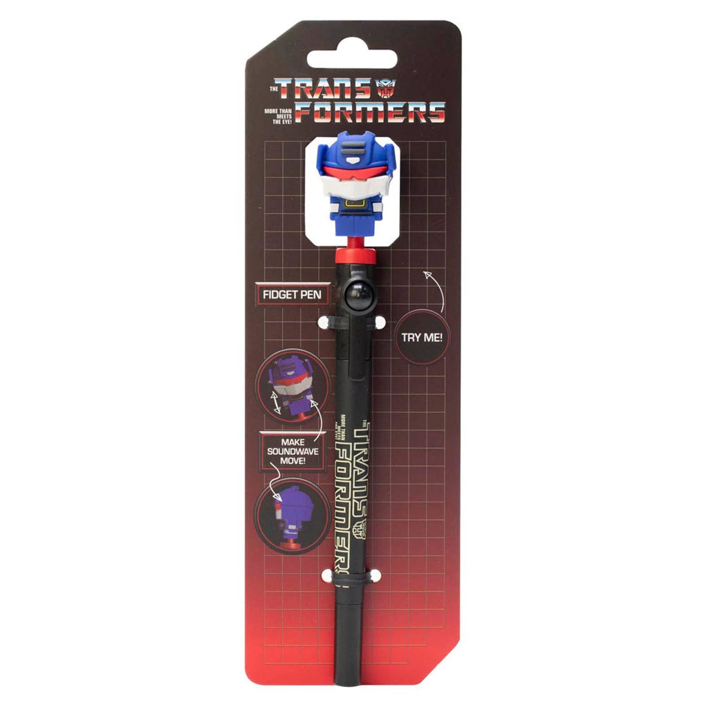 BlueSky Kugelschreiber Transformers - Fidget Pen inkl. Sammelfigur schwarz, Schreibfarbe: schwarz | TR717959