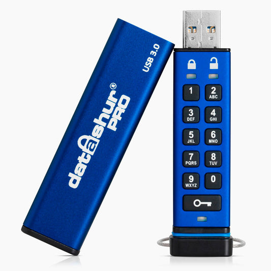 iStorage USB-Stick datAshur Pro blau, schwarz