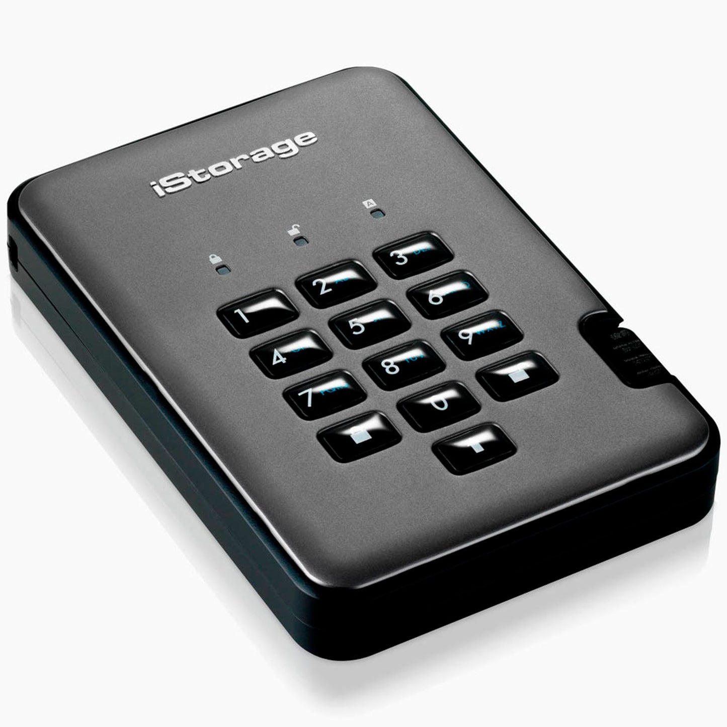 iStorage diskAshur2 256 GB externe SSD-Festplatte schwarz | IS-DAP2-256-SSD-256-C-G