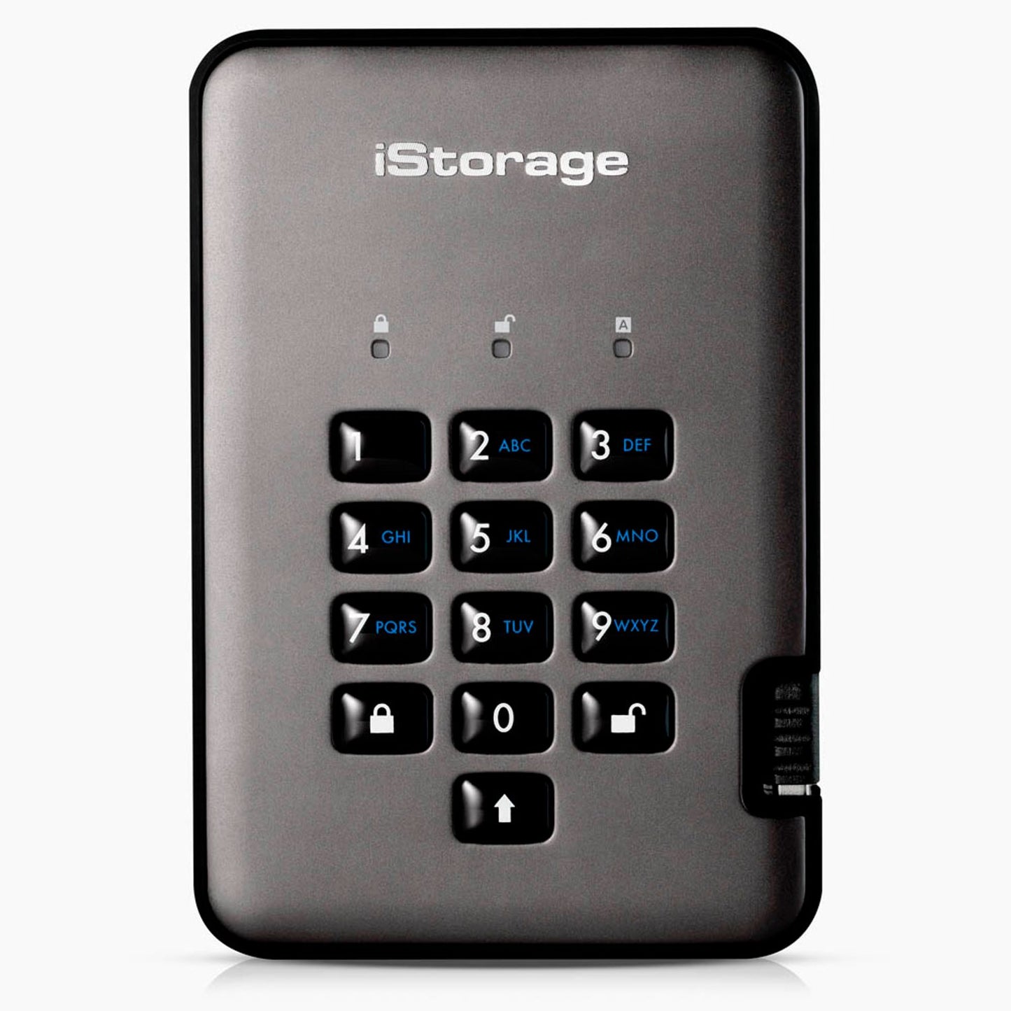 iStorage diskAshur2 256 GB externe SSD-Festplatte schwarz | IS-DAP2-256-SSD-256-C-G