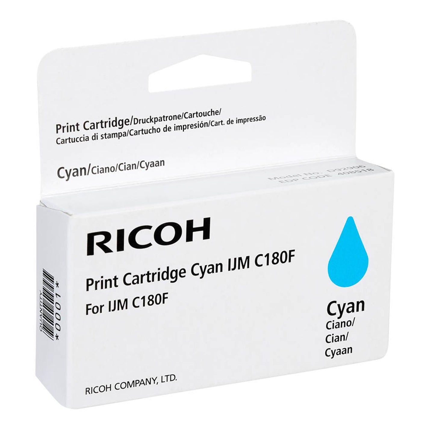 RICOH cyan Druckerpatrone | 408518
