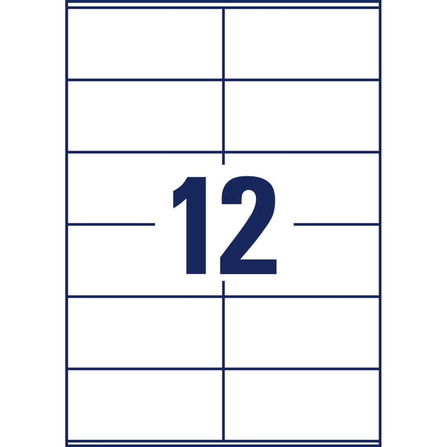 AVERY Zweckform Etiketten weiß 105,0 x 48,0 mm | 6175-65 | 1 Pack = 65 Blatt