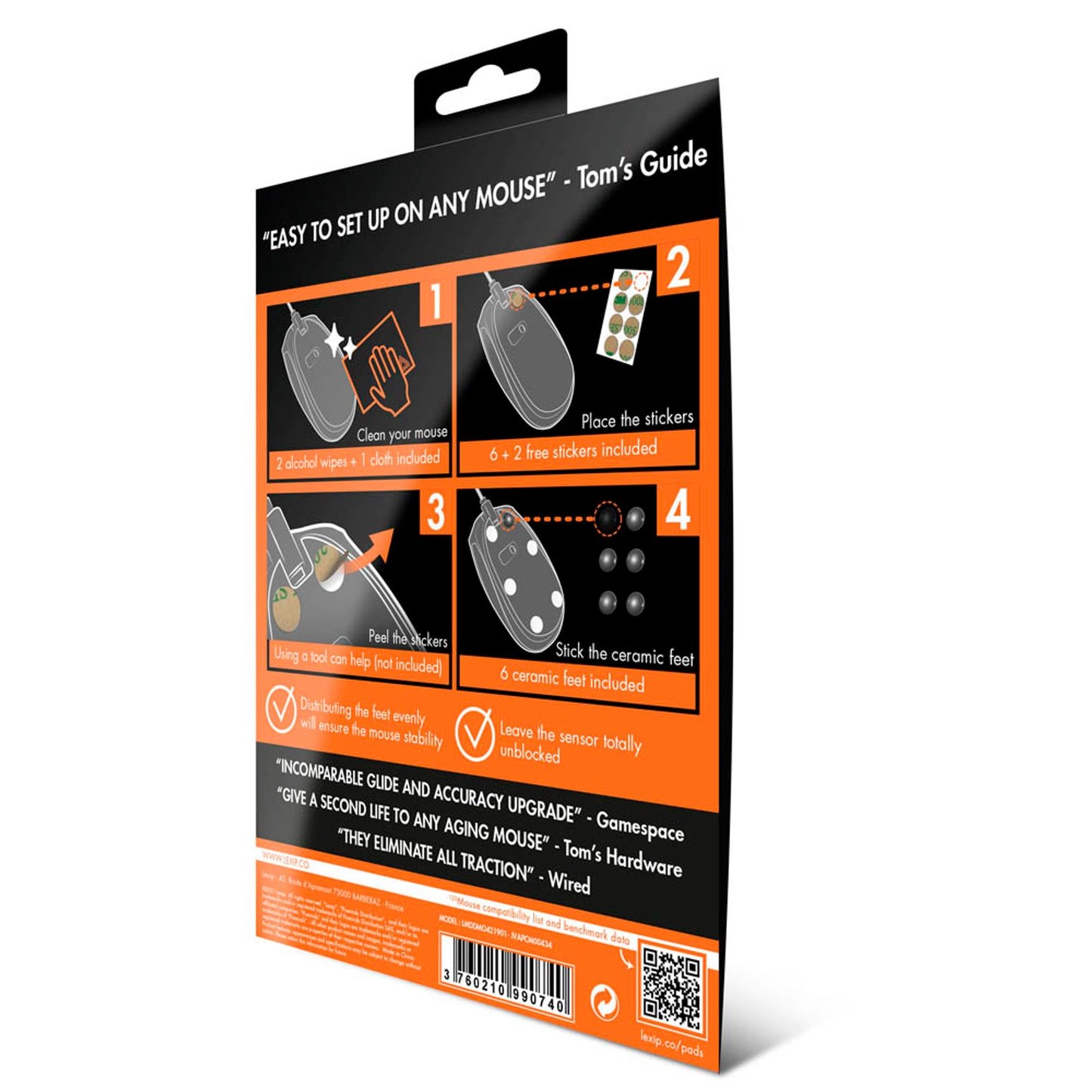 LEXIP MO42 Mausfüße Keramik | JVAPCM00601 | 1 Pack = 6 St.