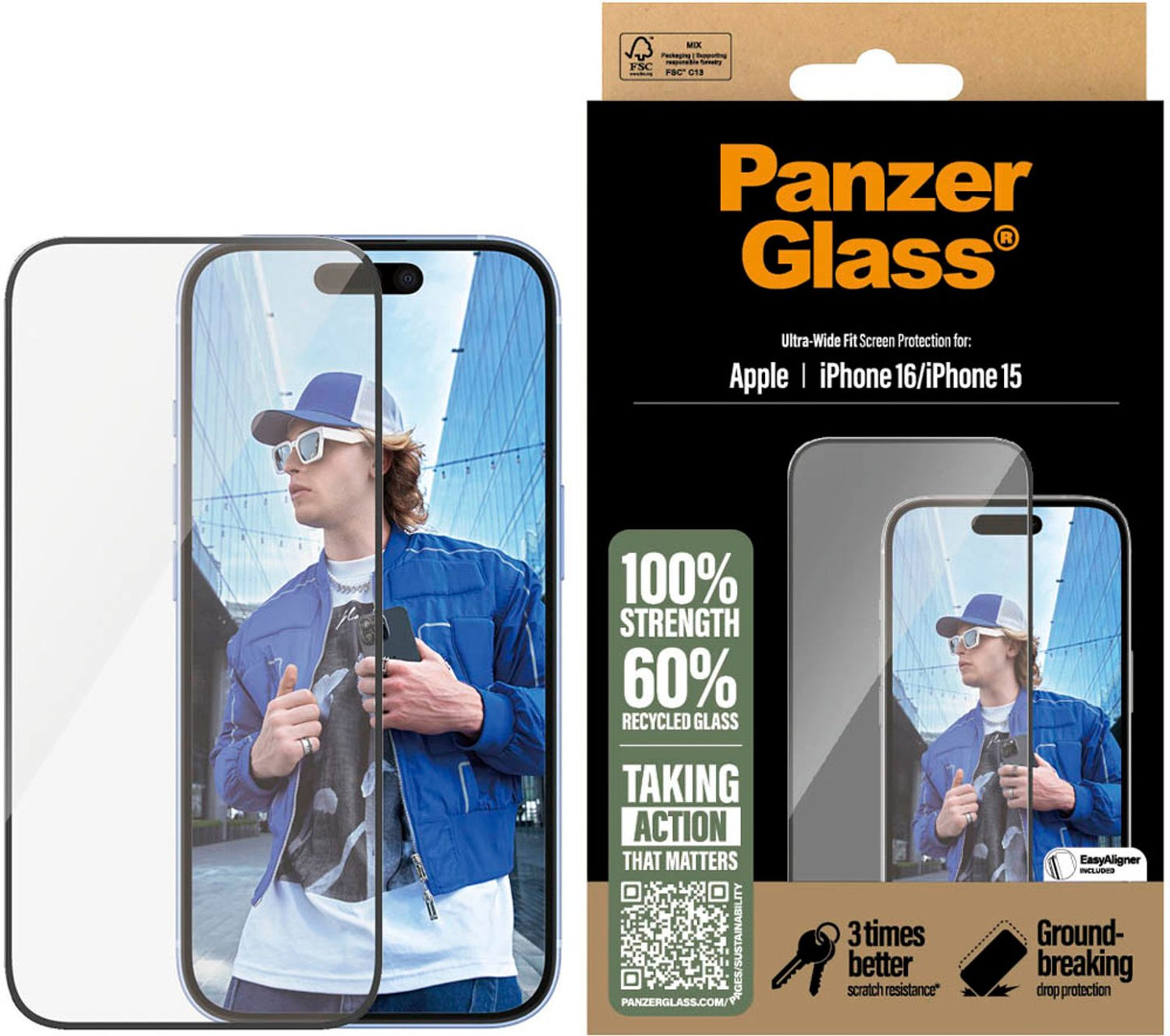 PanzerGlass™ Display-Schutzglas für Apple iPhone