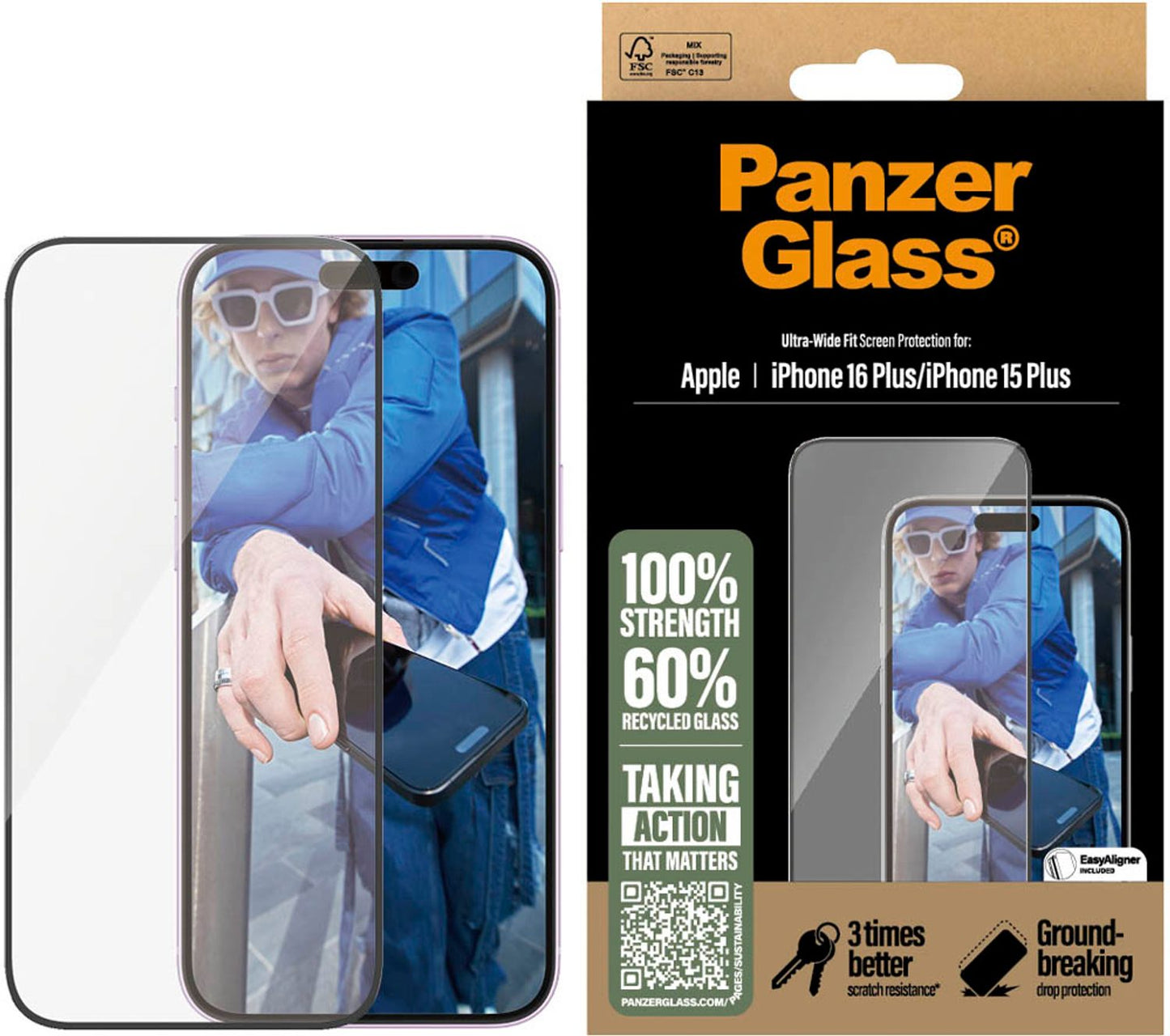 PanzerGlass™ Display-Schutzglas für Apple iPhone