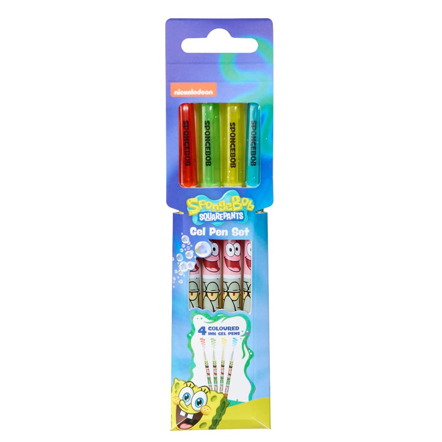 BlueSky Spongebob Gelschreiber-Set Spongebob, Schreibfarbe: farbsortiert | SB711780 | 1 Pack = 4 St.