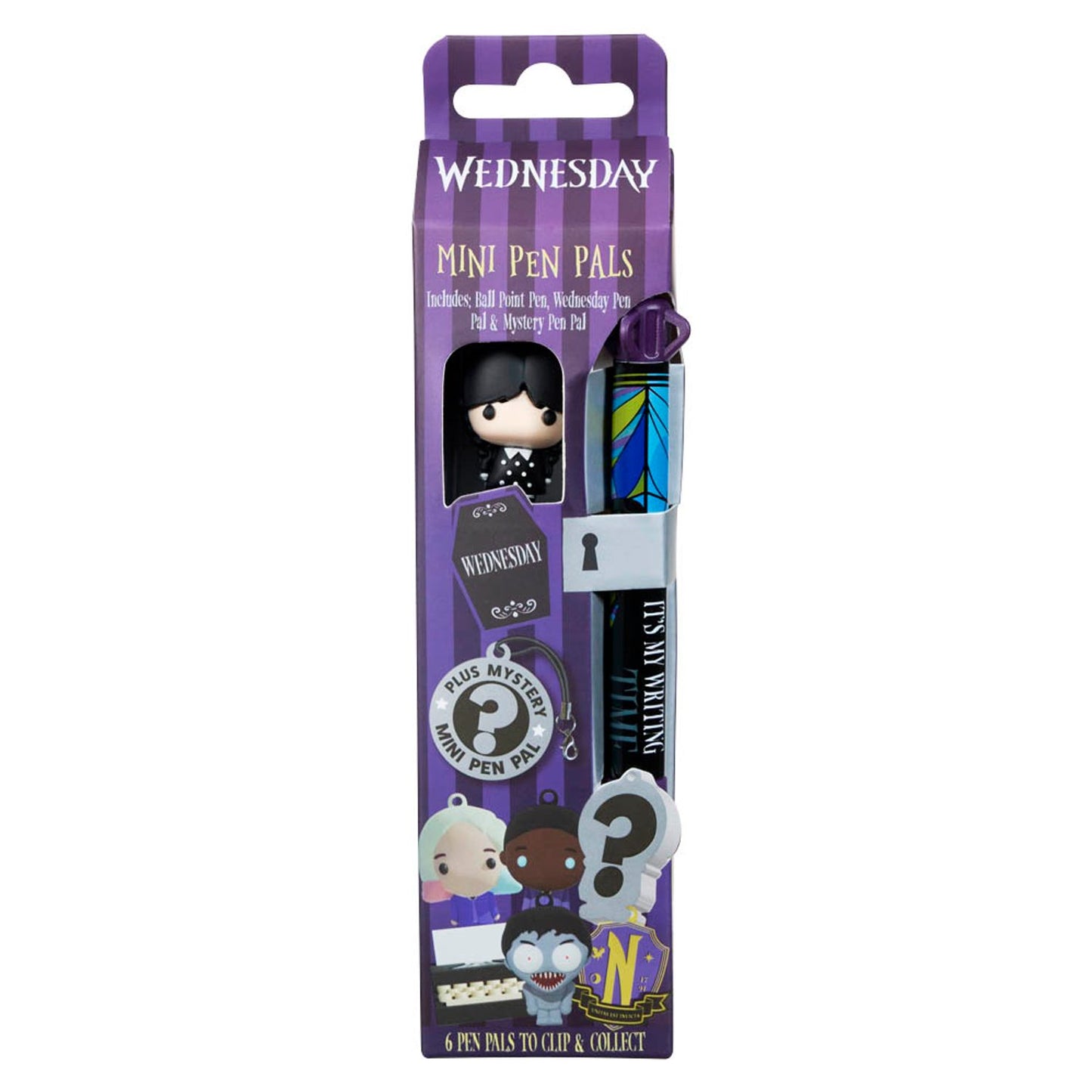BlueSky Kugelschreiber Wednesday - Mini Pen Pals schwarz, Schreibfarbe: schwarz | WD717492