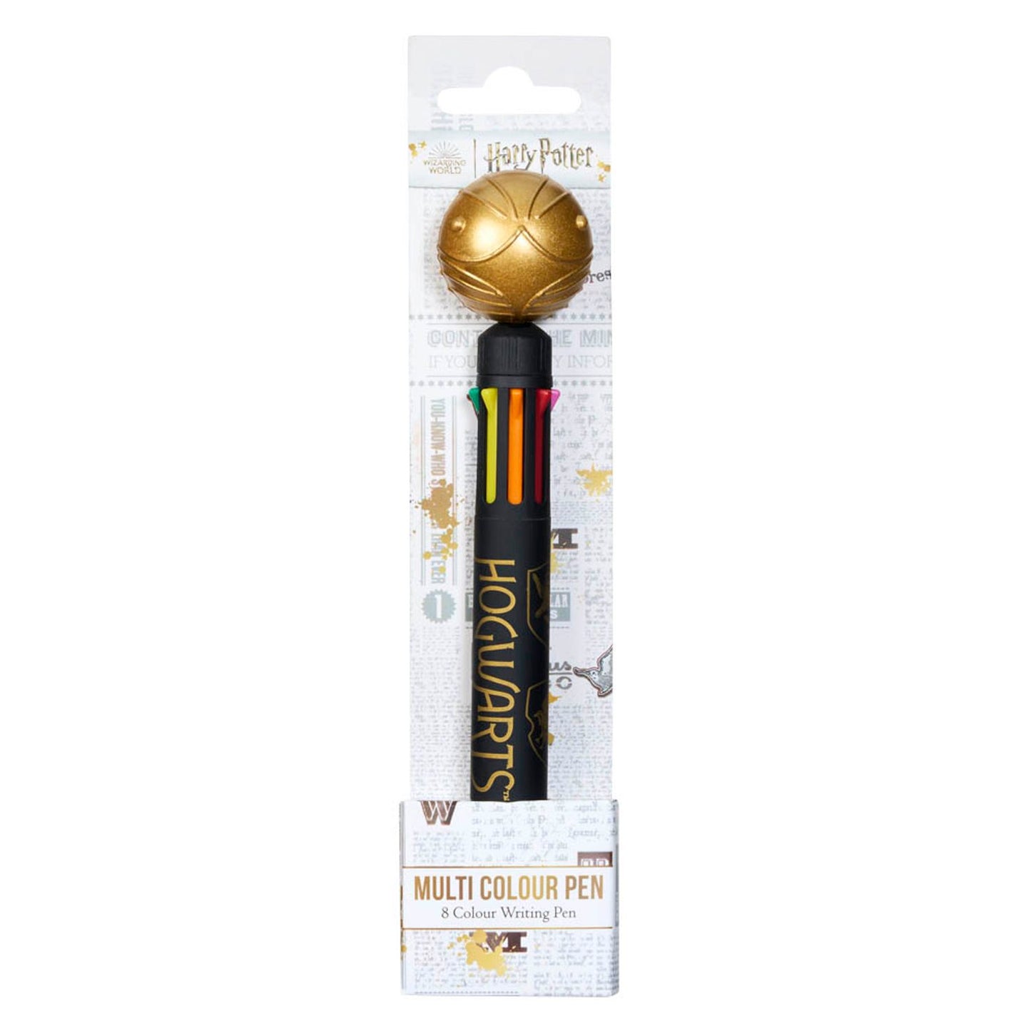 BlueSky Kugelschreiber Harry Potter - Stift "Schnatz" 8 in 1 (mehrfarbig) schwarz, Schreibfarbe: farbsortiert | HP713586