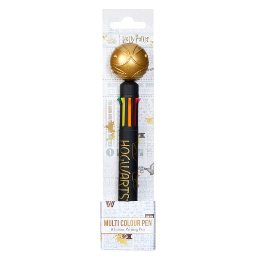 BlueSky Kugelschreiber Harry Potter - Stift "Schnatz" 8 in 1 (mehrfarbig) schwarz, Schreibfarbe: farbsortiert | HP713586
