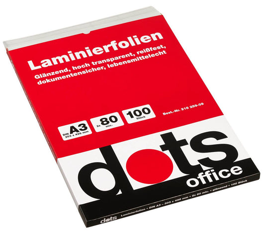 100 dots Laminierfolien glänzend 80 micron
