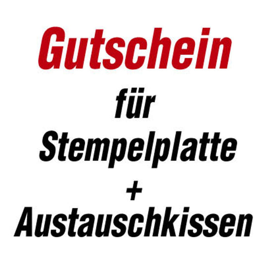 trodat Gutschein für Stempelplatte für trodat