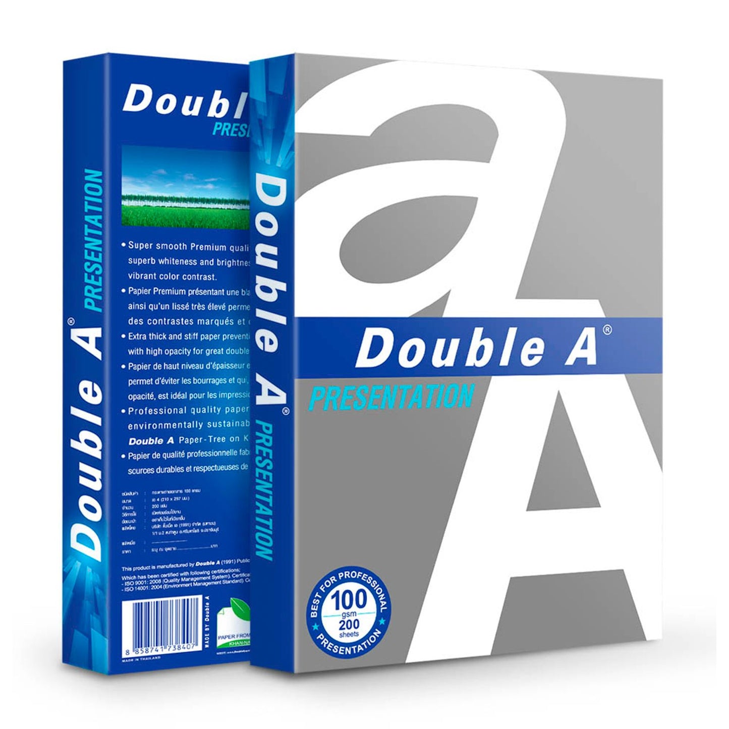 Double A Kopierpapier Presentation DIN A4 100 g/qm | 708961000810006 | 1 Pack = 200 Blatt