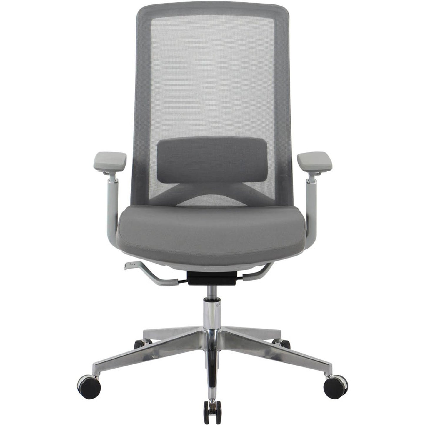 neutral Bürostuhl, Stoff grau, Gestell silber | 10007