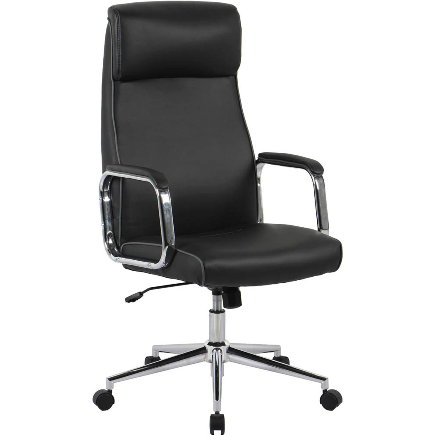 neutral Bürostuhl, Kunstleder schwarz, Gestell silber | 10017