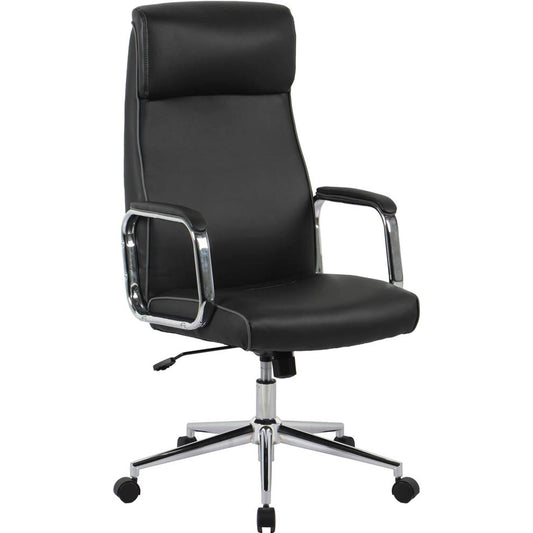 neutral Bürostuhl, Kunstleder schwarz, Gestell silber | 10017