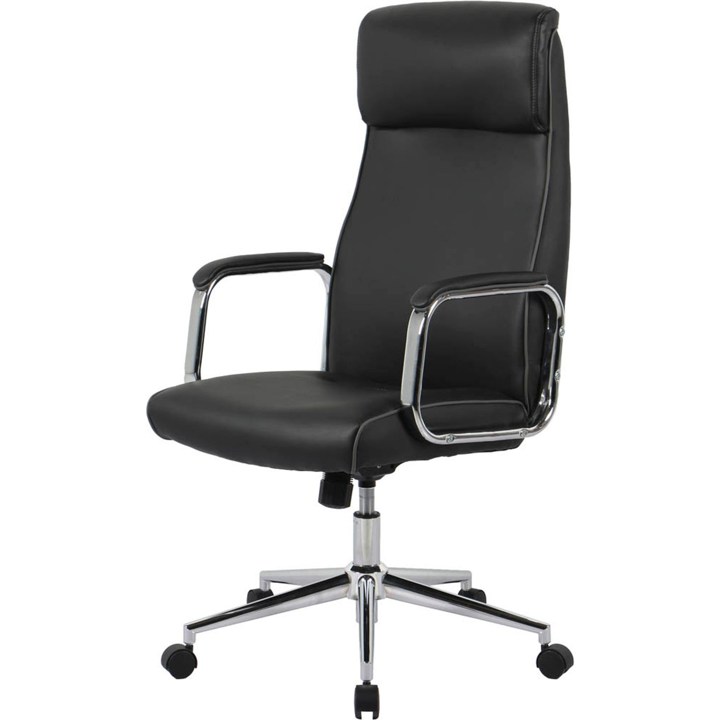 neutral Bürostuhl, Kunstleder schwarz, Gestell silber | 10017
