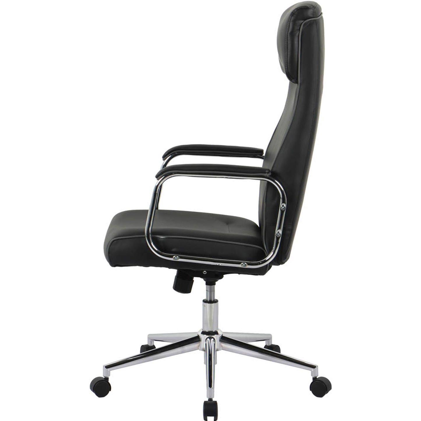 neutral Bürostuhl, Kunstleder schwarz, Gestell silber | 10017