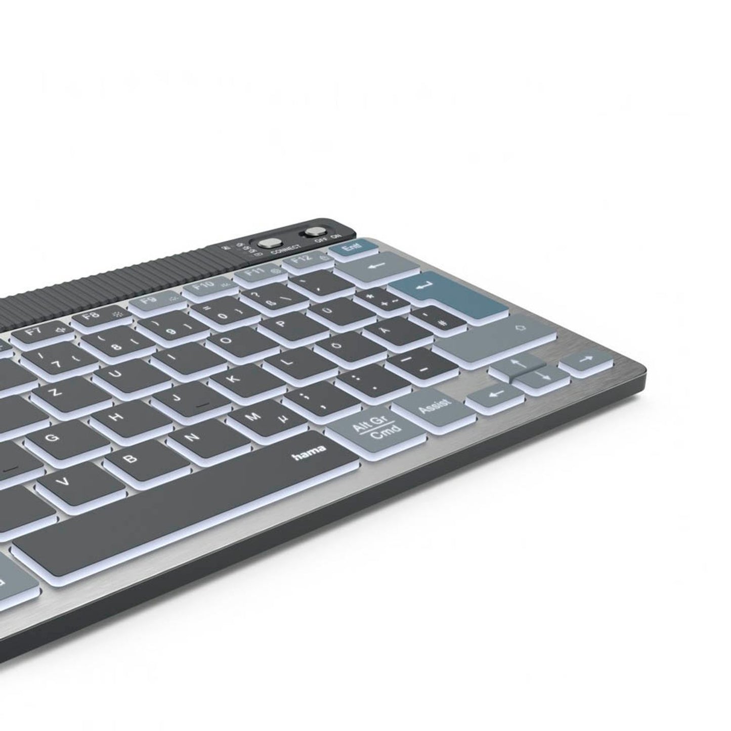 hama WK-700 Tastatur kabellos grau | 173067