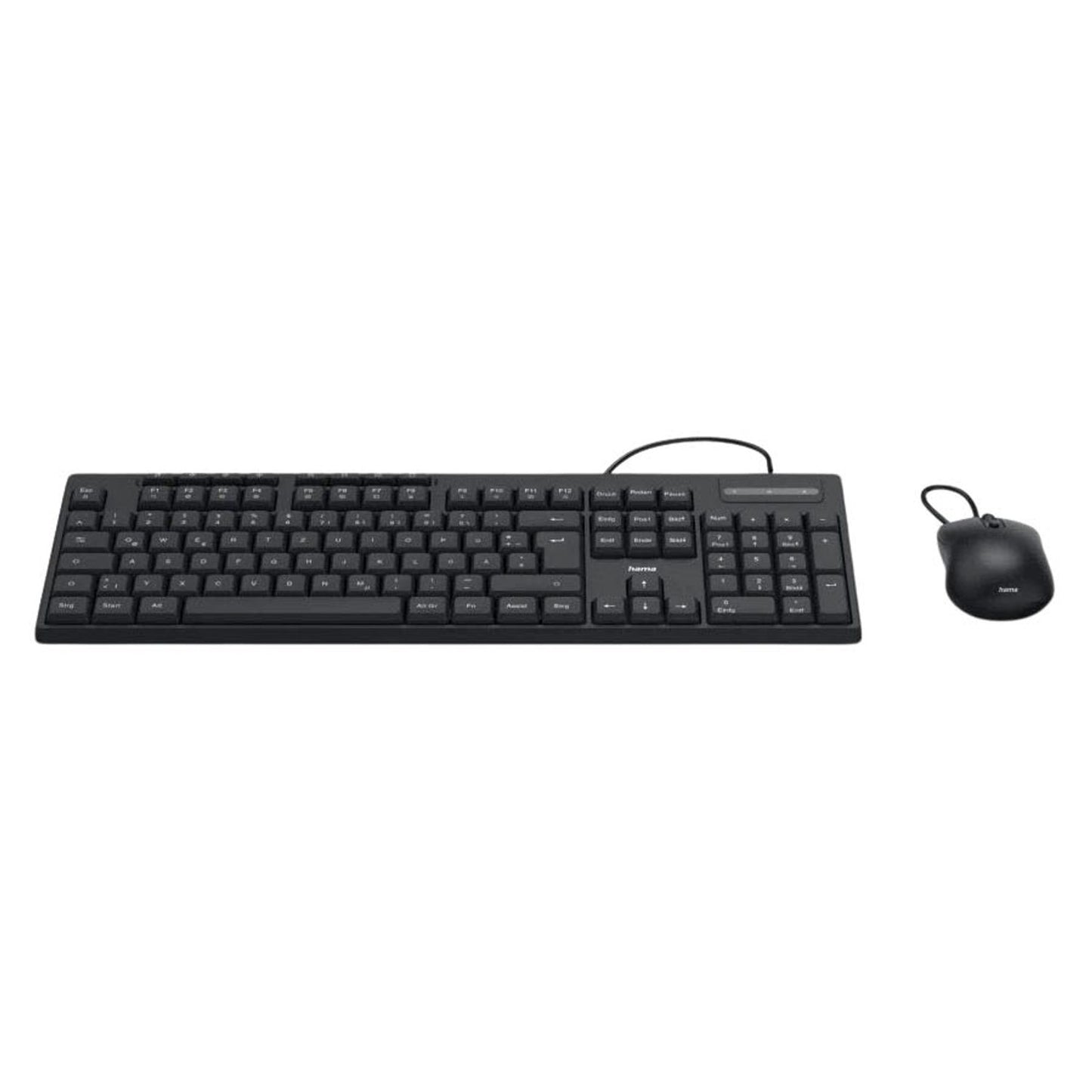 hama CKM-200 Tastatur-Maus-Set kabelgebunden schwarz | 173054