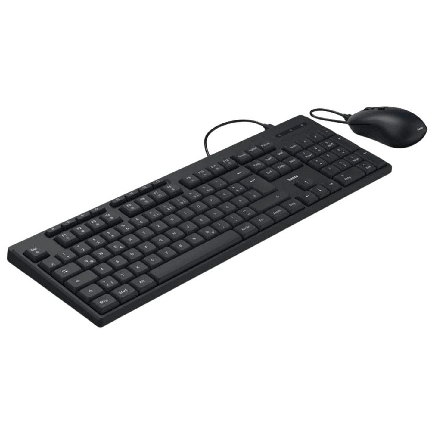 hama CKM-200 Tastatur-Maus-Set kabelgebunden schwarz | 173054