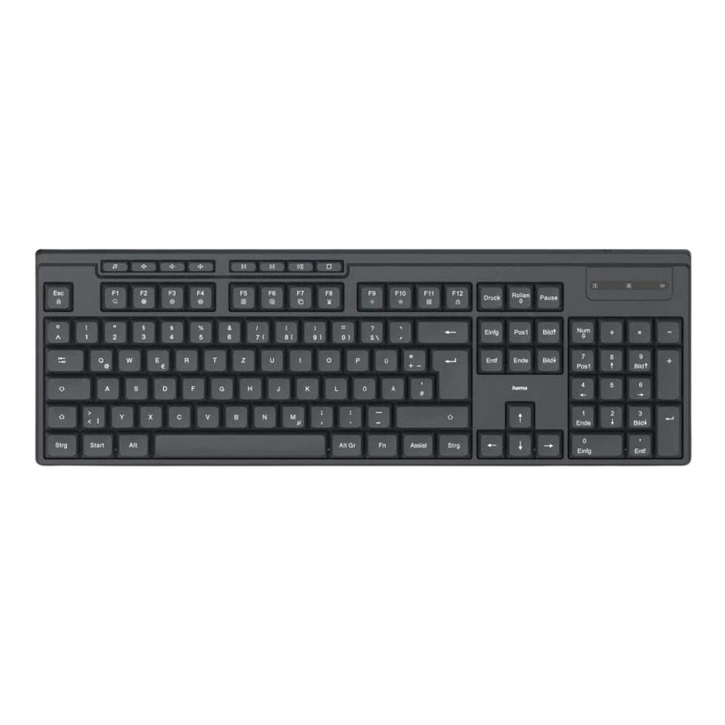 hama WK-200 Tastatur kabellos schwarz | 173055