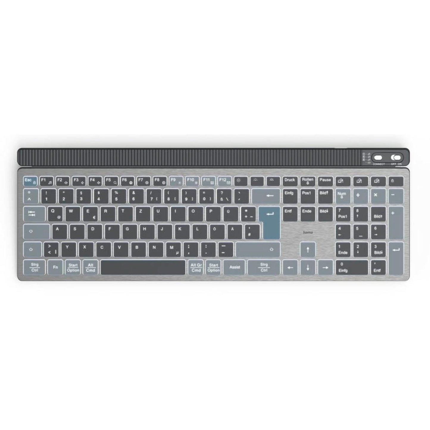 hama WK-750 Tastatur kabellos grau | 173068