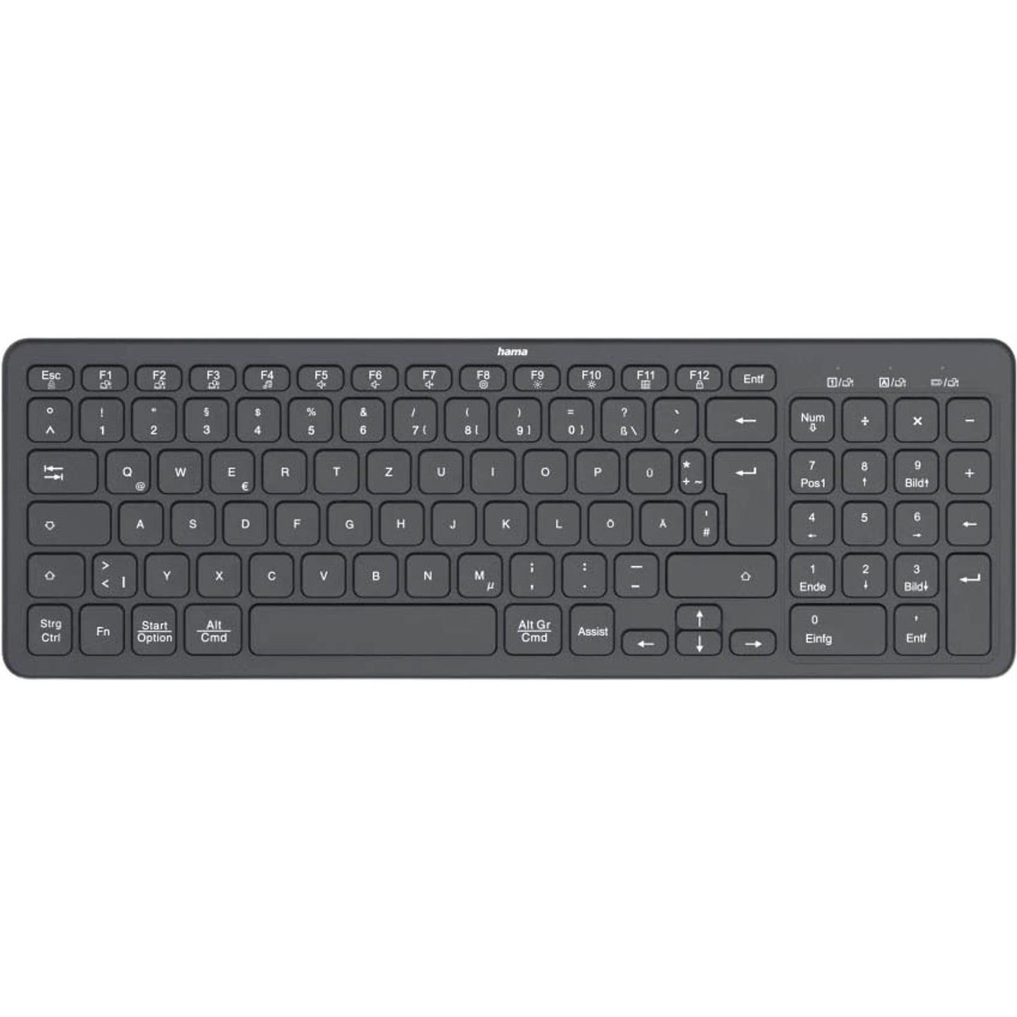 hama WK-300 Tastatur kabellos schwarz | 173057
