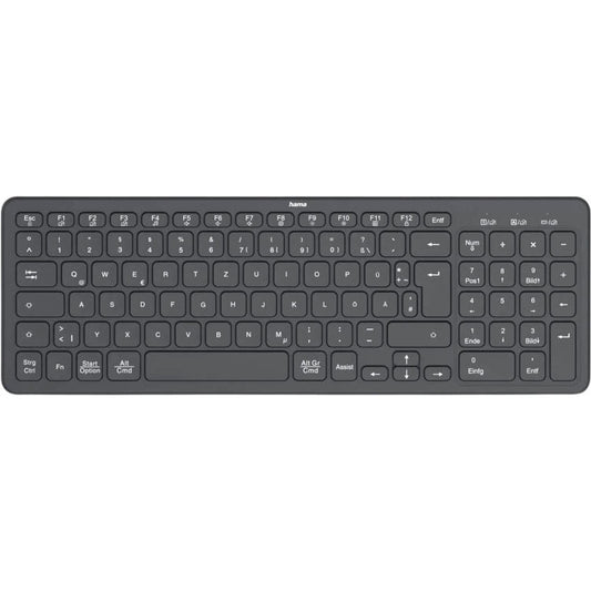 hama WK-300 Tastatur kabellos schwarz | 173057