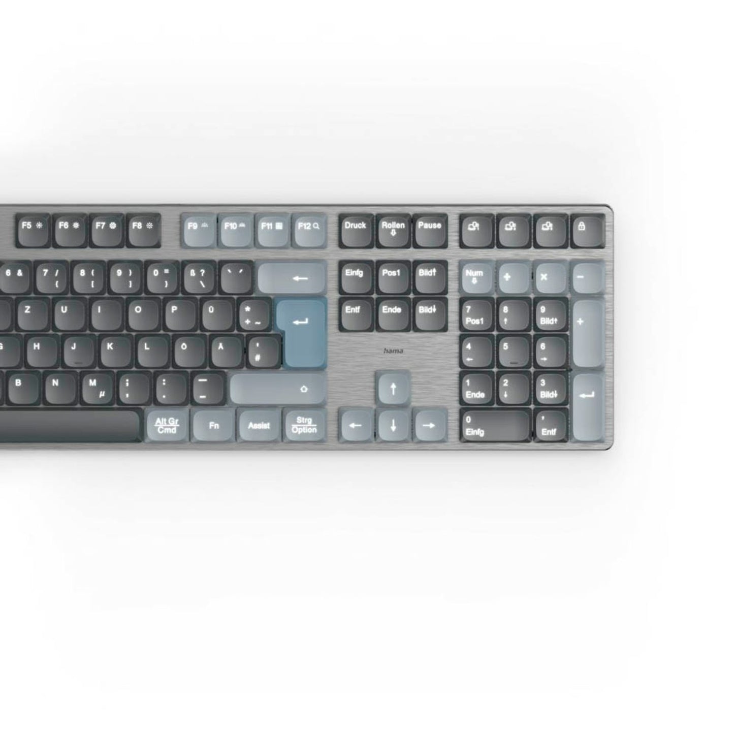 hama WK-800 Tastatur kabellos grau | 173070