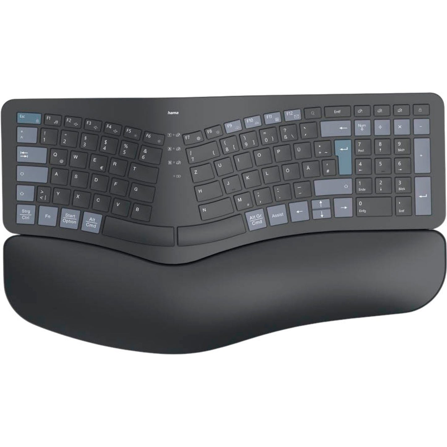 hama WK-900 ergonomische Tastatur kabellos schwarz | 173071