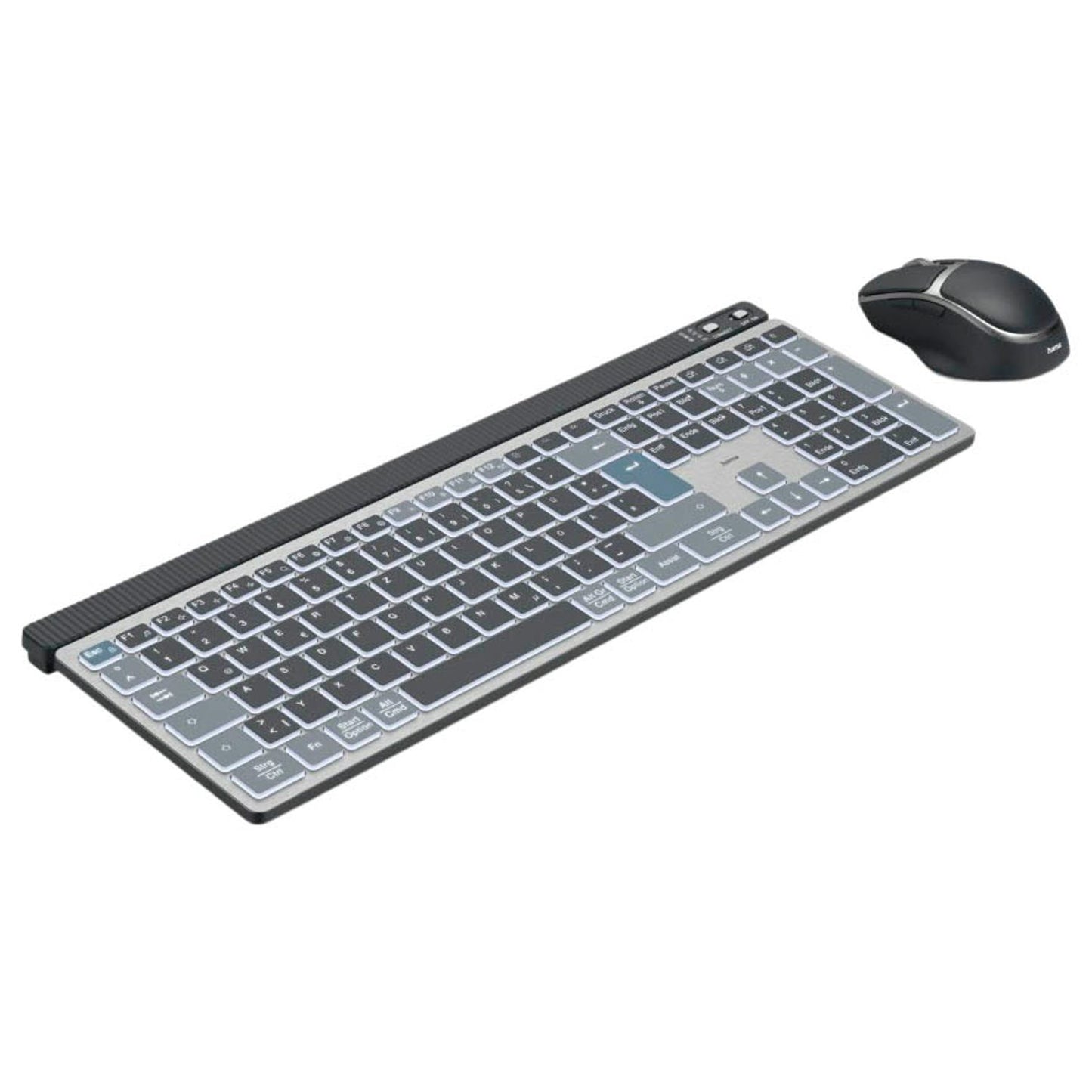 hama WK-750 Tastatur-Maus-Set kabellos grau | 173069