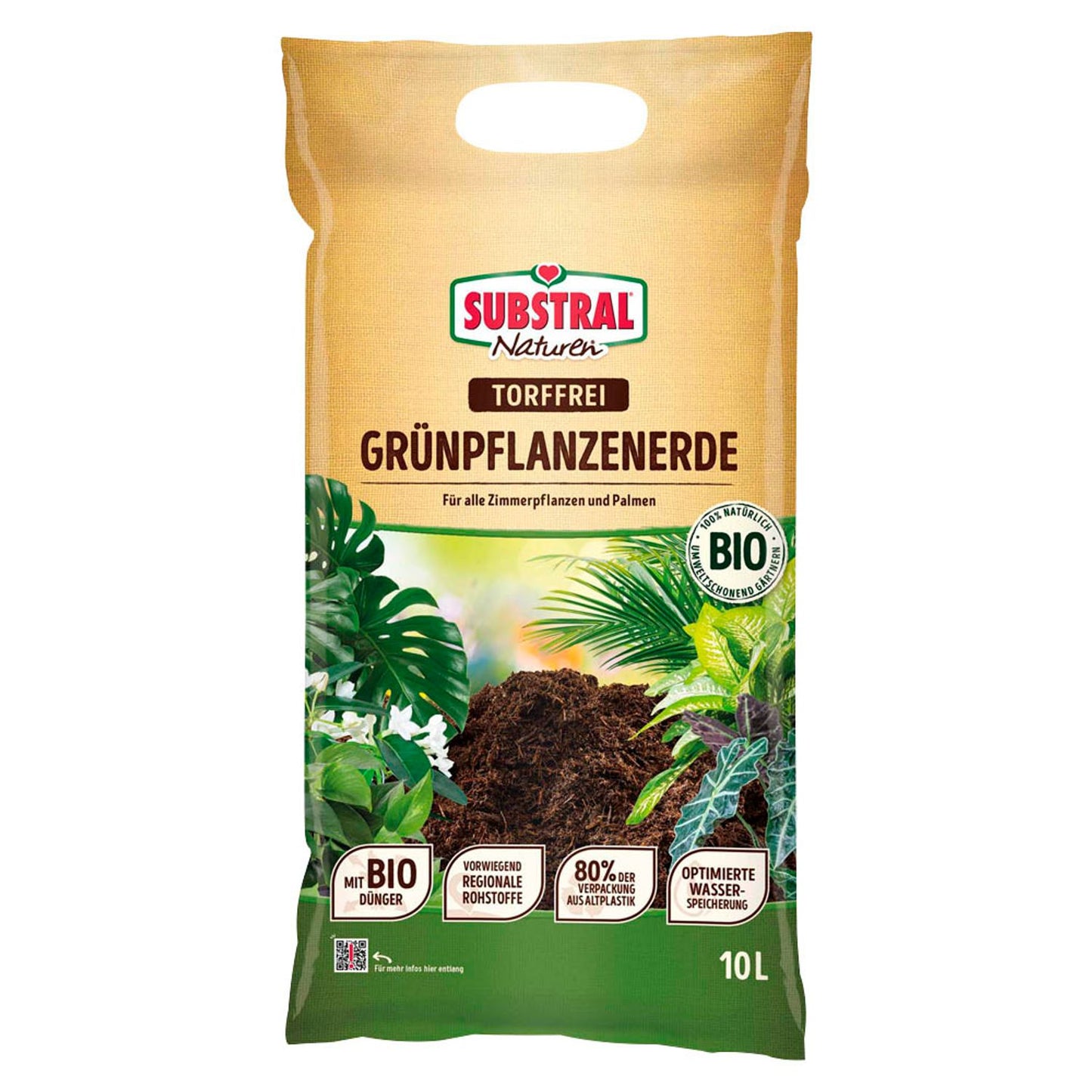 SUBSTRAL® Naturen® bio & torffrei Zimmerpflanzenerde 10,0 l | 19510